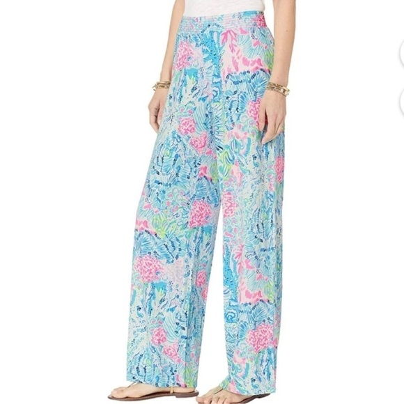 Lilly Pulitzer Lorena Breezy Palazzo Pants
Multi Sink Or Swim NWT Sz L - Picture 5 of 8
